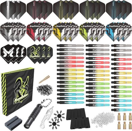 Dartflights Accessoireset met 36 Dartpijlen en 45 Schachten