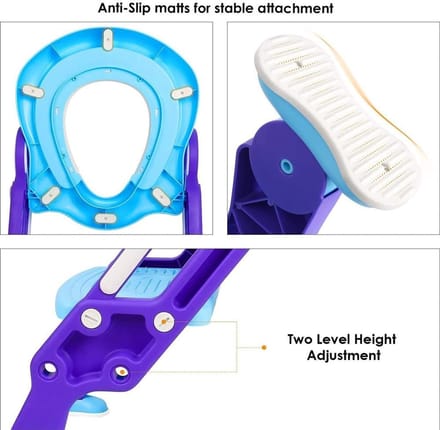 Peuter Toilet Training Bril met Opstapje en Verstelbare Handgrepen