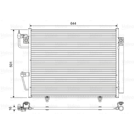 Condensator, airconditioning VALEO 822620