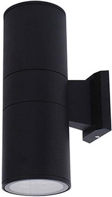 LED Tuinverlichting - Buitenlamp - Wand - Aluminium Mat Zwart - E27 - Rond