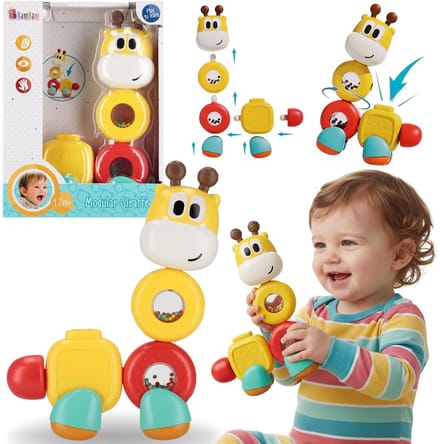 Bam Bam Modulaire speelgoed, GIRAFFE, creatief speelgoed voor kinderen 12m+