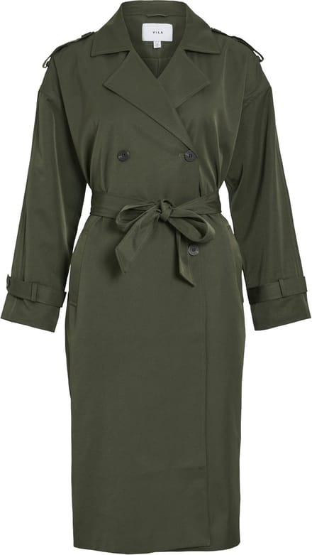 VILA - VIADDISON L/S LONG TRENCHCOAT - NOOS - Dames - Gewatteerde jassen