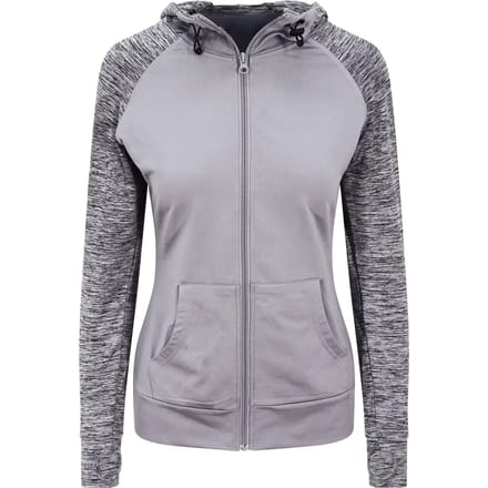 Contrasterende dames sweatshirt met rits Just Cool Zoodie