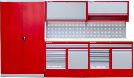 Werkplaatsmeubilair 3,3M met kast MW Tools PRACO255K
