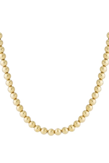Bijoutheek Collier Ballen 12mm Hol Lichtgewicht Goud