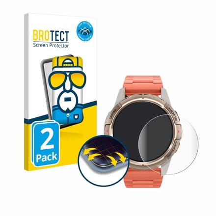 BROTECT - Screenprotector voor Xiaomi Mibro GS Active - Folie Beschermfolie transparant volledig dekking - 2 Stuks