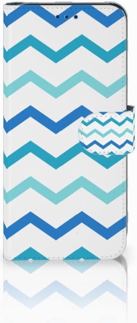 Samsung Galaxy S8 Telefoon Hoesje Zigzag Blauw