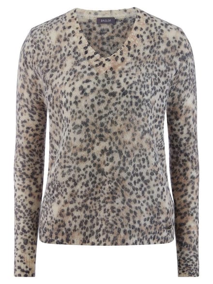 V-alpaca-trui Van BASLER beige