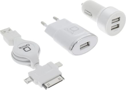 USB laadset universeel wit