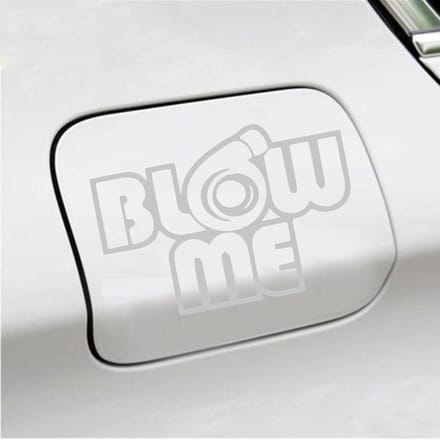 Bumpersticker - Blow Me - 10,1 X 14,8 - Licht Grijs