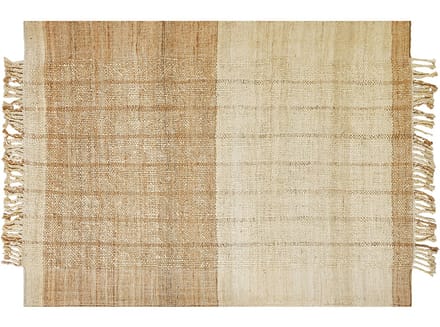 KARKIN - Modern vloerkleed - Lichtbeige - 160 x 230 cm - Jute