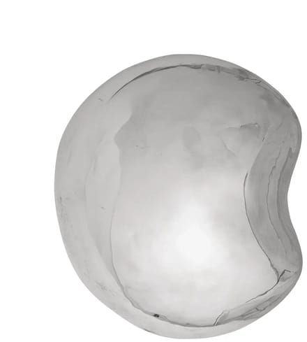 Bloomingville Wanddecoratie aardewerk zilver Bobby 21cm