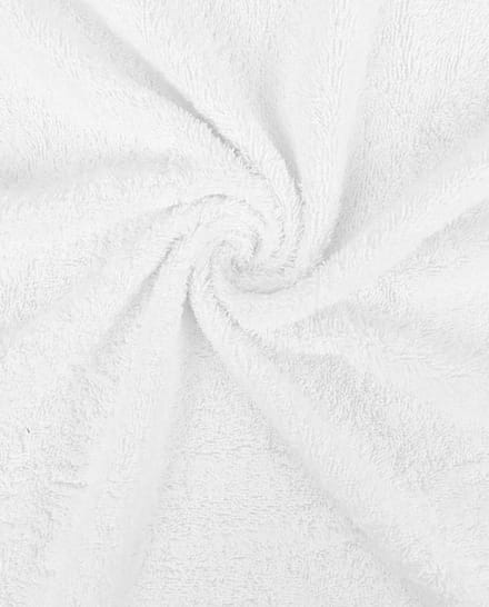 Badstof Katoen Uni – Wit – 350 g/m² – 94% Katoen / 6% Polyester – 150 cm Breed – Per Meter