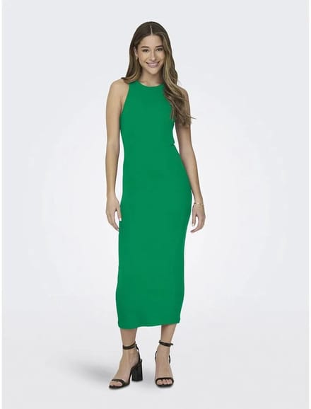 Only Betty Mouwloze Midi-jurk Groen M Vrouw