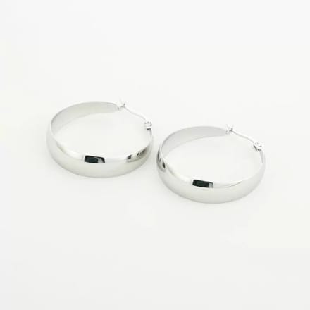 Bijoutheek Oorringen Plain Hoop Zilver