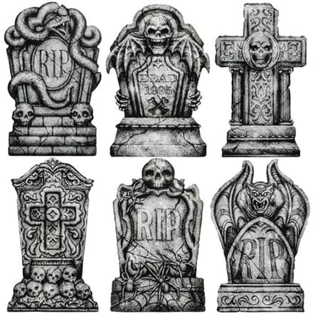 6 Stuks Halloween Grafstenen Voor Buiten Decoratie