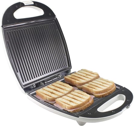 Toastapparaat - Sandwichmaker Grill - Snacks Maken - Antiaanbakplaten - 295 x 125 cm - Wit