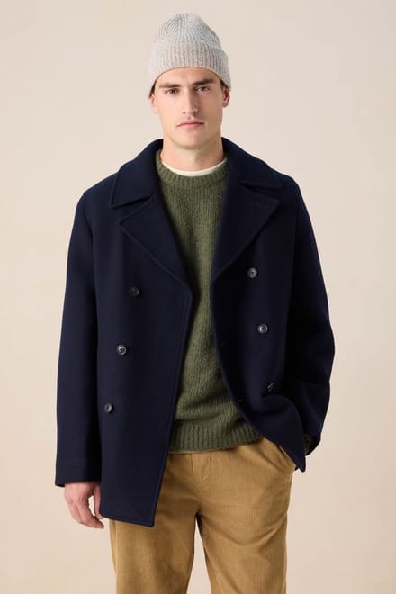 Sissy-Boy - Donkerblauwe wollen peacoat jas