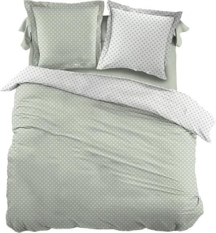 Snoozing Pierrot - Dekbedovertrek - Eenpersoons - 140x200/220 cm + 1 kussensloop 60x70 cm - Green