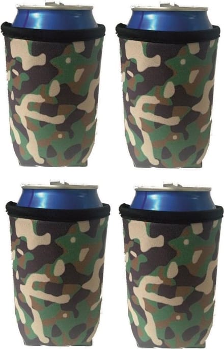 2 x Camouflage koelhoud blikjes hoes | bierblik hoesjes