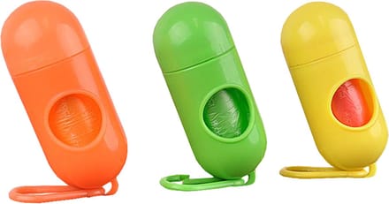 Plastic zakjeshouder met karabijnhaak + zakjes