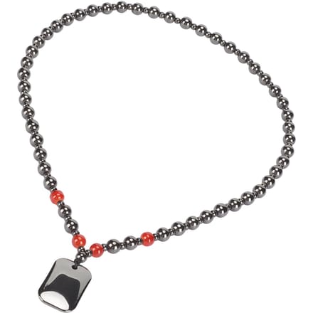 Terahertz collier de perles à la mode pendentif rectangulaire soulagement des douleurs collier de pierre d'énergie pour gray