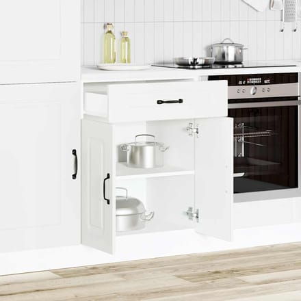 vidaXL - Onderkast - Kalmar - bewerkt - hout - wit