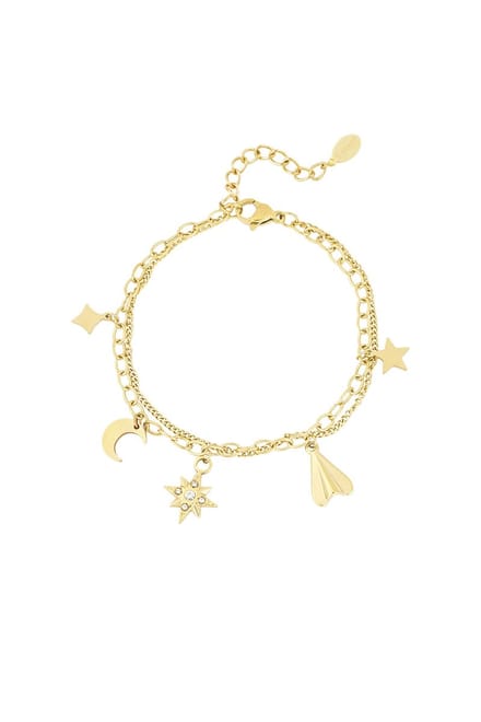 Bedelarmband Heavenly - Verkleurt niet - Cadeau - Goudlief
