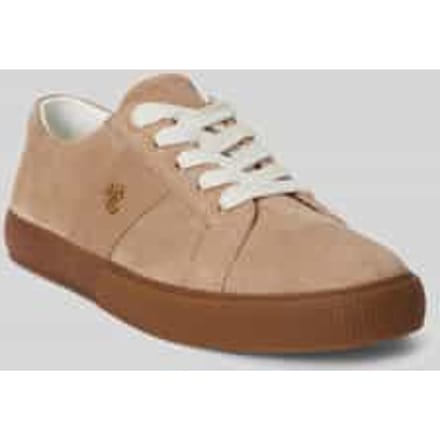 Sneakers van echt suède met logodetail