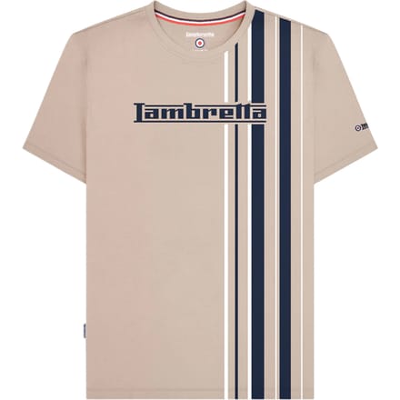 Lambretta Heren SS25 Racing Stripe T-shirt (Steen)