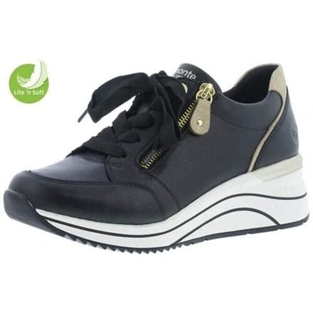 Remonte Wedge Sneakers zwart Synthetisch - Maat 37