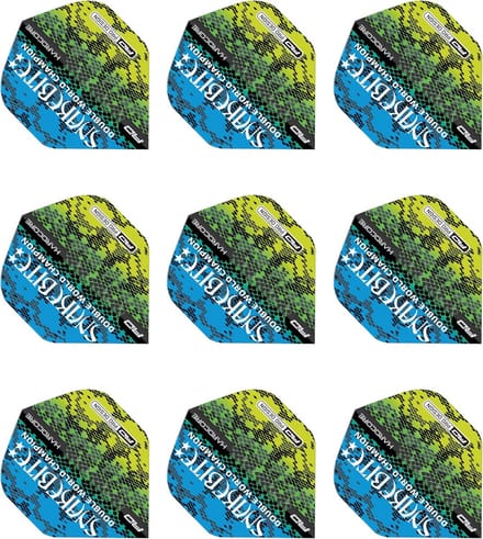 Professionele Dartpijlen Flights - Snakeskin Blauw - Set van 9