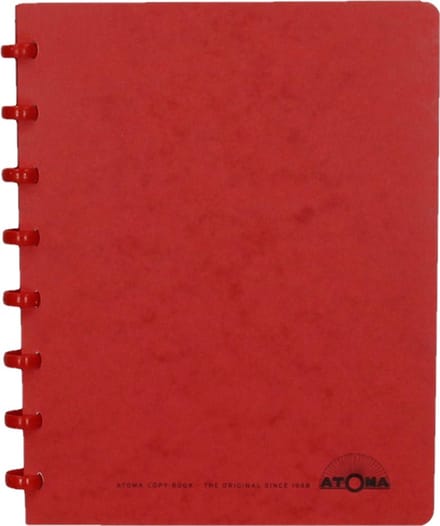 Atoma schrift | ft A5 | 144 bladzijden | commercieel geruit | rood
