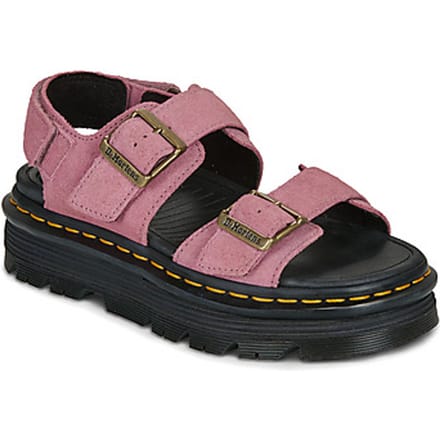 Sandalen met sleehak Dr. Martens ZebZag Sandal Dusty Rose EH Suede