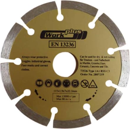 Work-it Diamant Slijpschijf - 230 mm Segment Droog 73533