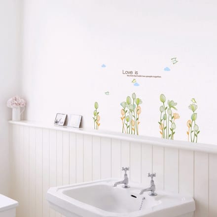 Muurstickers met liefde en bloemen