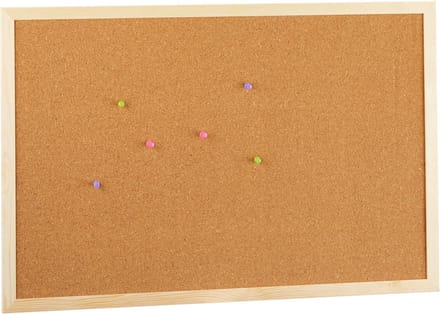 Prikbord/memobord naturel kurk 60 x 40 cm