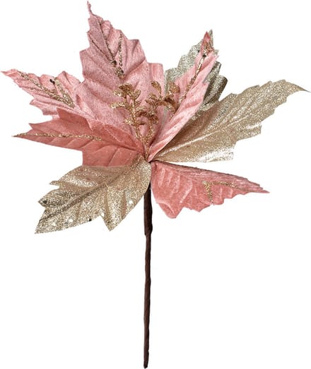 Clayre & Eef Kunstplant Kerstster Ø 24x27 cm Roze Kunststof