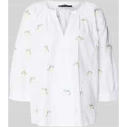 regular fit tuniekblouse met stitchings en 3/4-mouw
