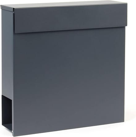 Moderne mu mailbox met krantenrol – antraciet – wand mailbox met 2 sleutels