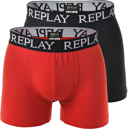 Replay Men´s Boxer Short (2 Pair Box) RP101005 - Red/Black - M
