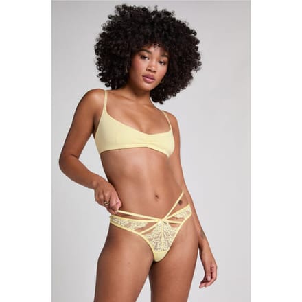 Hunkemöller Dames Lingerie String Wera - Geel - maat XL