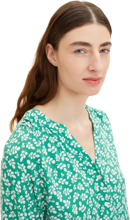 Tom Tailor - Bloes - Maat 42 - Vrouwen - 31117 green flo - Viscose