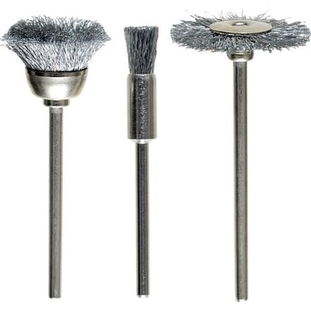 kwb Draadborstelset, 3-delig, HSS staaldraad, gegolfd 518000 3 stuk(s)