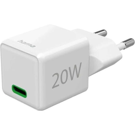 Hama USB-oplader 20.00 W 1x USB-C USB PD Wit Binnen USB Power Delivery (USB-PD)