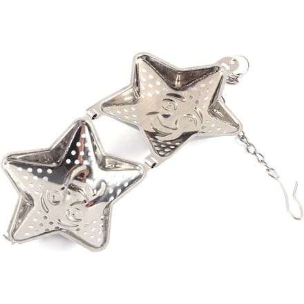 Schattige Roestvrijstalen Losse Thee Infuser Blad Zeef Filter Diffuser Kruiden Specerijen Ster Ketting white