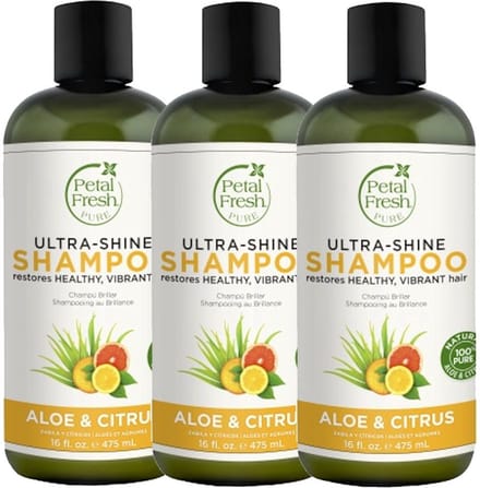 Petal Fresh - ultra-shine Aloe & Citrus Unisex Shampoo 475ml - 3 pak