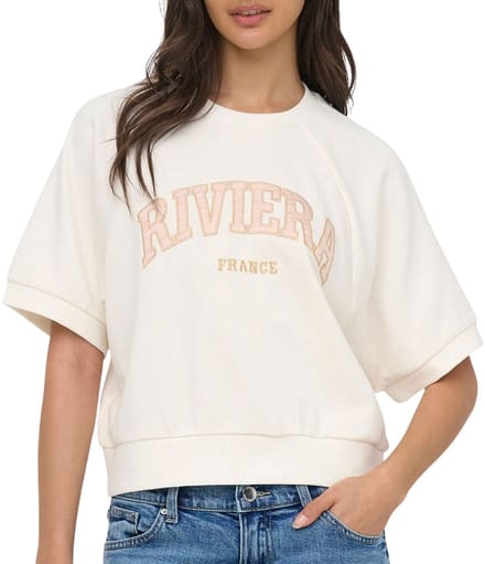 Only Onldaze s/s raglan ub swt cloud dancer/riviera