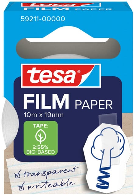 Plakband tesafilm papier 19mmx10m | 10 stuks