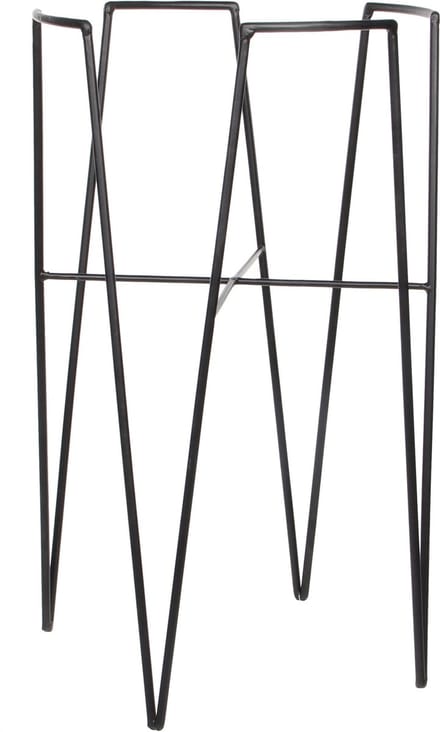 Mica Decorations Blom Plantenstandaard - L30 x B30 x H50 cm - Metaal - Zwart